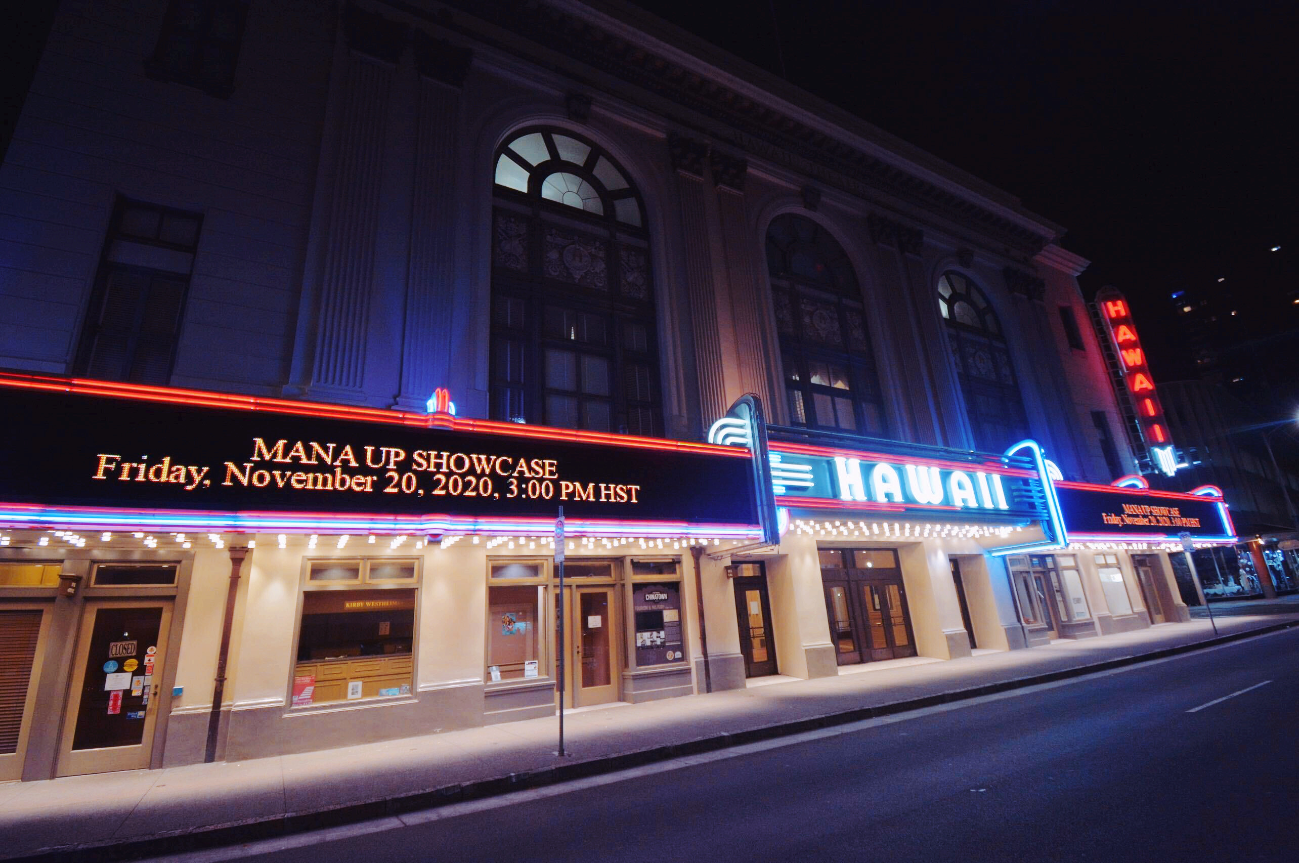 MU Showcase - Hawaii Theatre Marquee